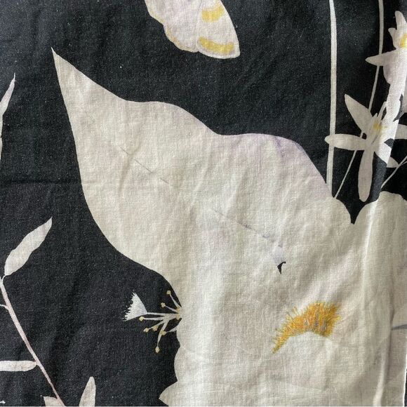 Anna Glover x H & M Floral Bee Print Linen Blend Jumpsuit Black White Size 6 - Picture 11 of 12